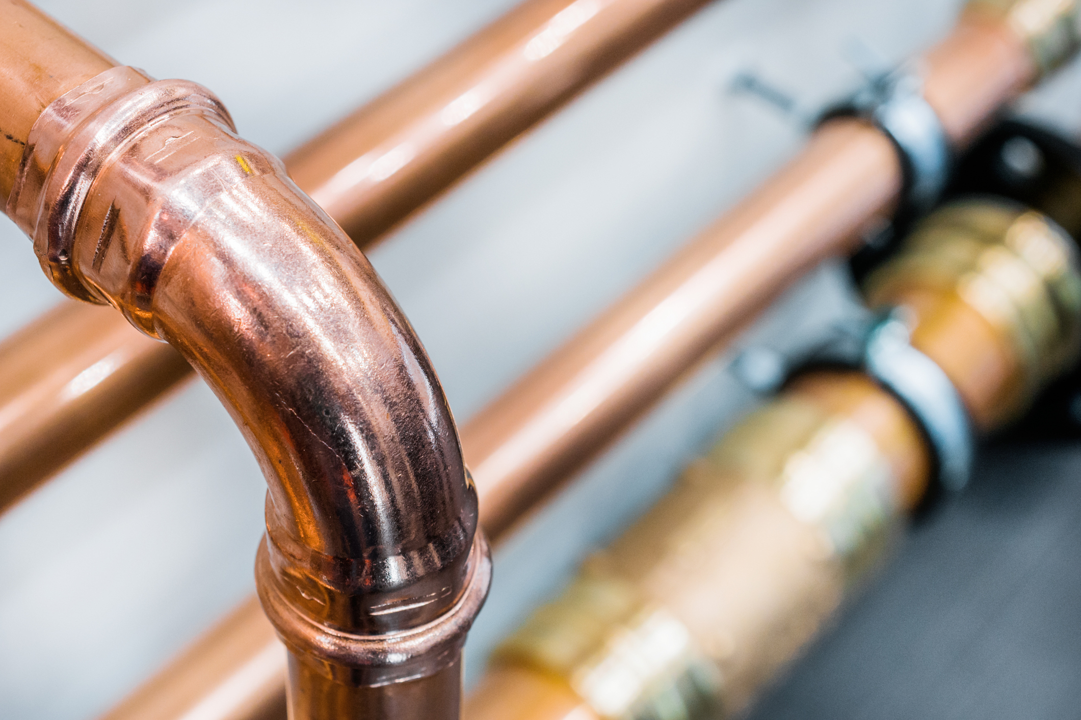 Brilliant new copper pipes