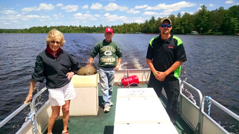 transporting a water heater on a pontoon boat