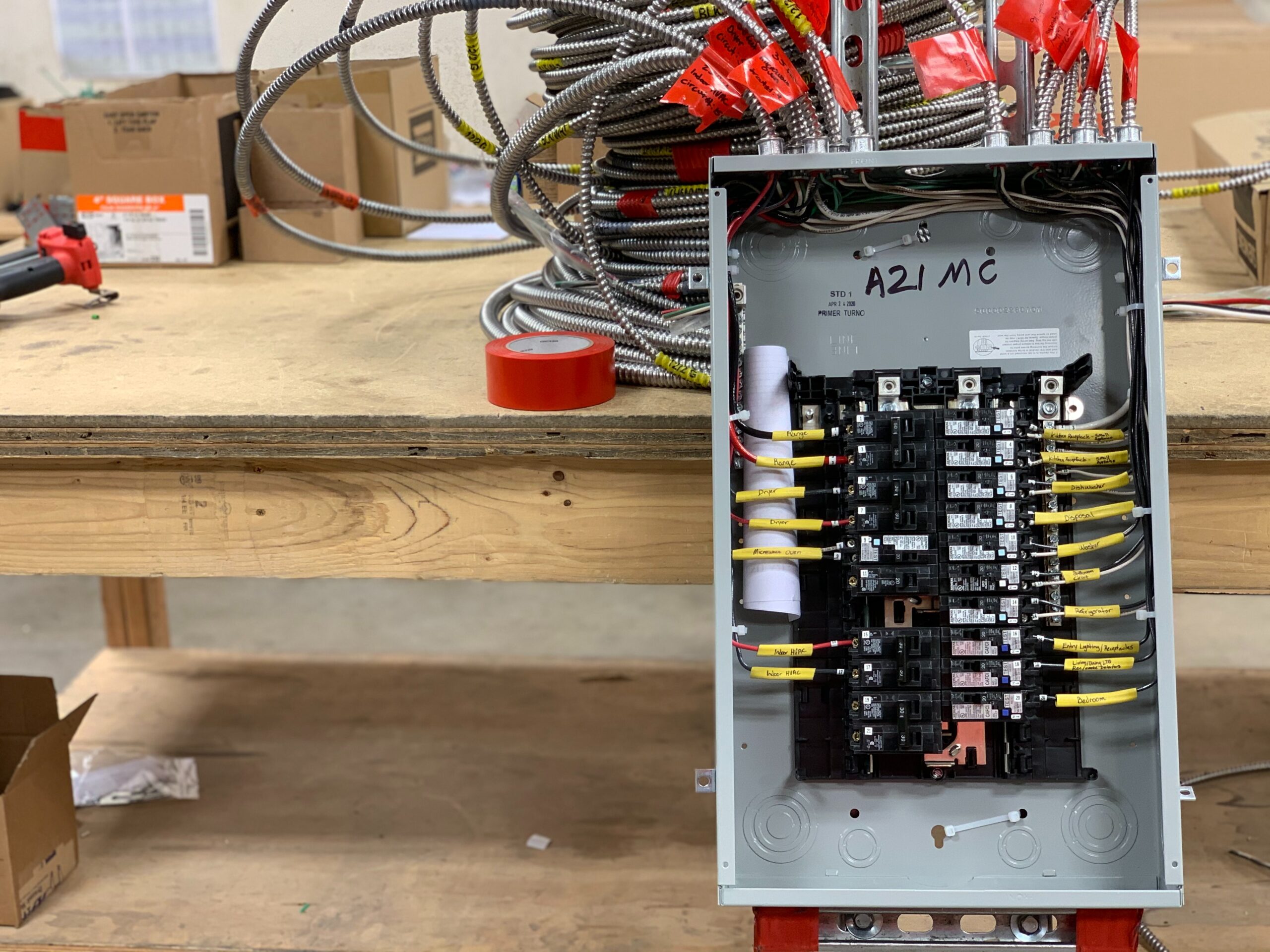 electrical panel ready to be installed
